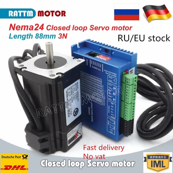 Stängd slinga servomotorkit, 300 Ncm hållmoment, 5 A ström per fas,3N kit