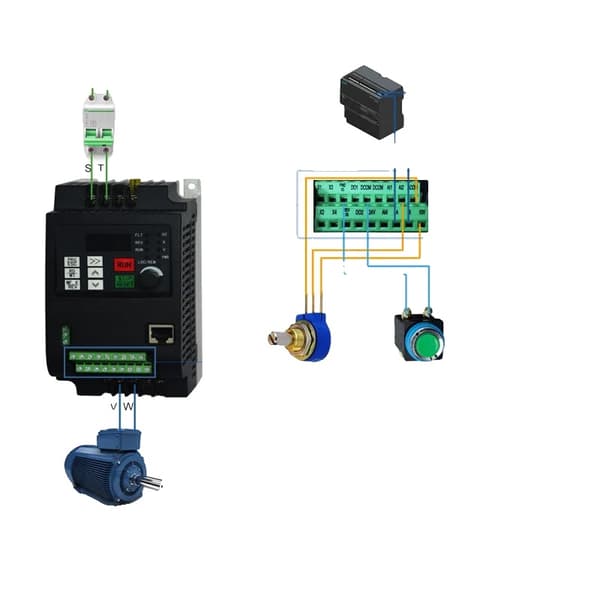 VFD Inverter, Enfase 220V Indgang, Åben Sløjfe Vektorkontrol,Enkelt 1,5 kW 2 HK