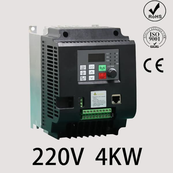 Frekvensomformer, 220V udgang, 3-faset strøm, justerbar frekvenskontrol,3-fase 220V, 220V 4KW, 1 fase 220V