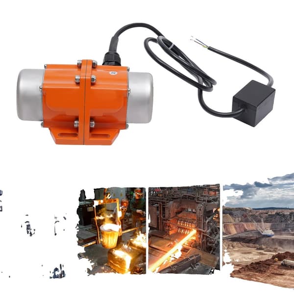 Vibrationsmotor, Lav støjdrift, Justerbar excitationskraft, Holdbart aluminiumsdesign