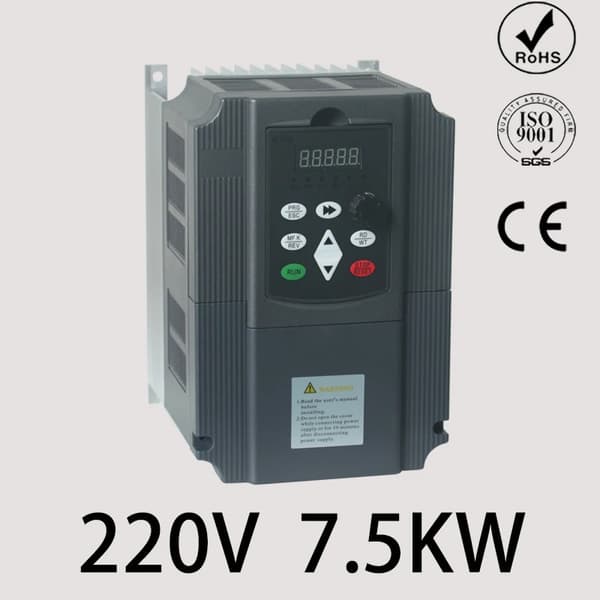 Variabel frekvensdrivare, 220V ingång, 3-fas utgång,220V 7.5KW, 1 fas 220V, 3-fas 220V