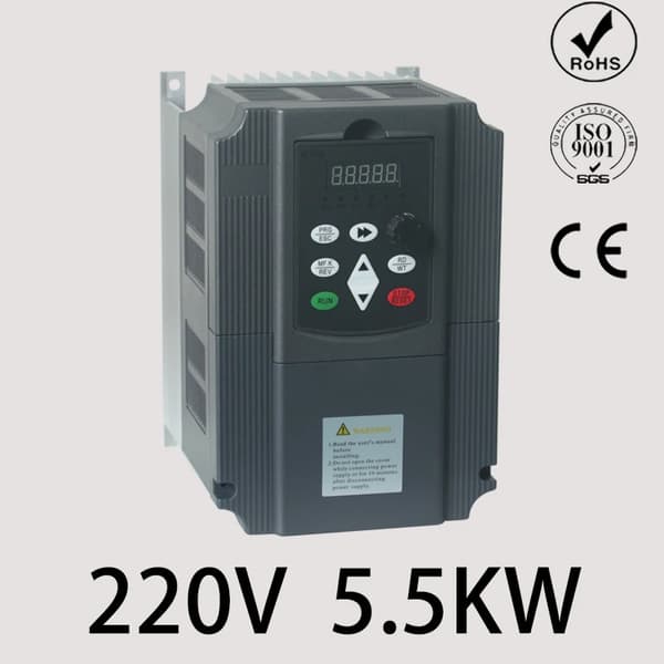 Variabel Frekvensdrev Inverter, 220V Indgang, 3-Fase Udgange,220V 5.5KW, 1 fase 220V, 3-fase 220V