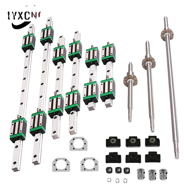 Tarkkuus CNC-lineaarikisko ja kuuliruuvisarja, korkealaatuiset materiaalit, eri pituudet (400/700/1000mm),6PCS HGR20 SFU1605