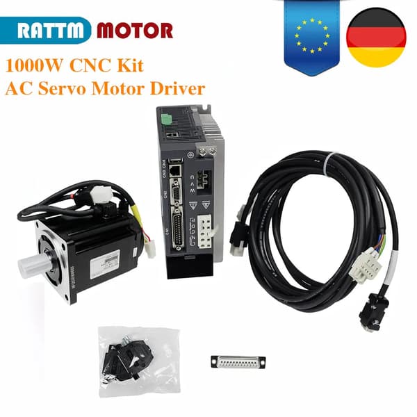 AC Servo Motor Driver Kit, 1500W Effekt, 17Bit Inkrementel Encoder,1000w ingen bremse