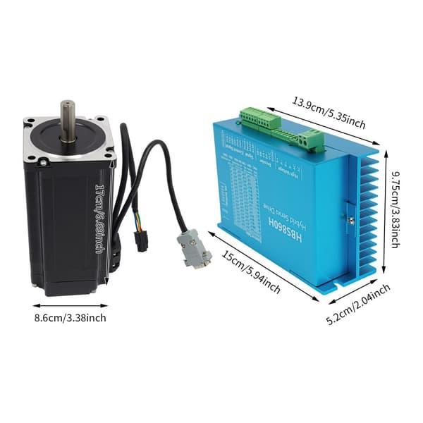 Stängd slinga stegmotor kit, 12N·m vridmoment, 200KHz svarsfrekvens, pålitligt kylsystem