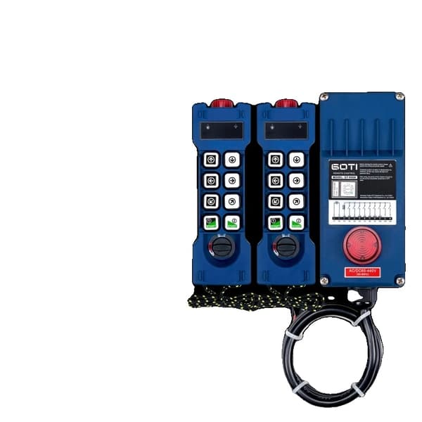 Industriel Fjernbetjening, 8 Enkelt-Hastigheds Knapper, IP65 Vandtæt,65-440V AC DC 2T1R