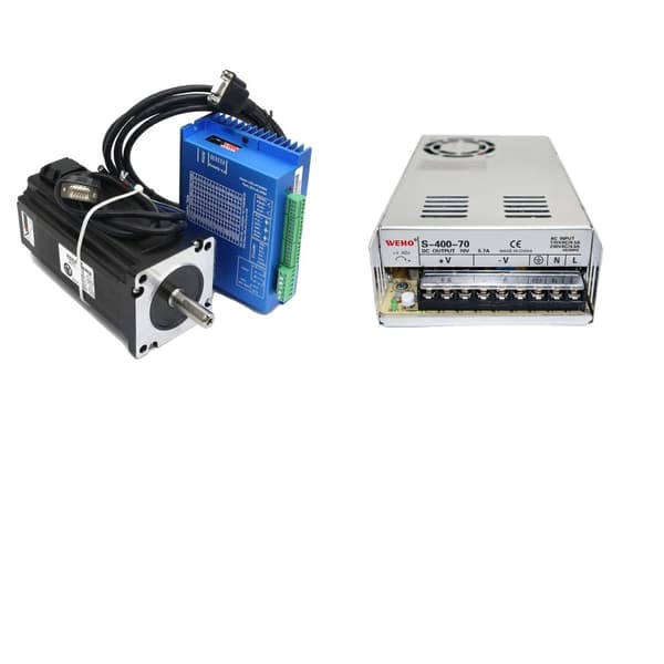 Nema34 Lukket Sløjfe Servo Motor Kit, 12 N.m Holdende Moment, 2-Fase Hybrid Servo Driver,1 Akse Sæt