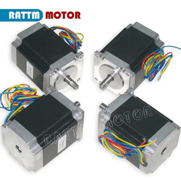 Nema23 Stepper Motor, Høj Holdetorque 270 Oz-in, Dobbelt Fase Drift,4stk