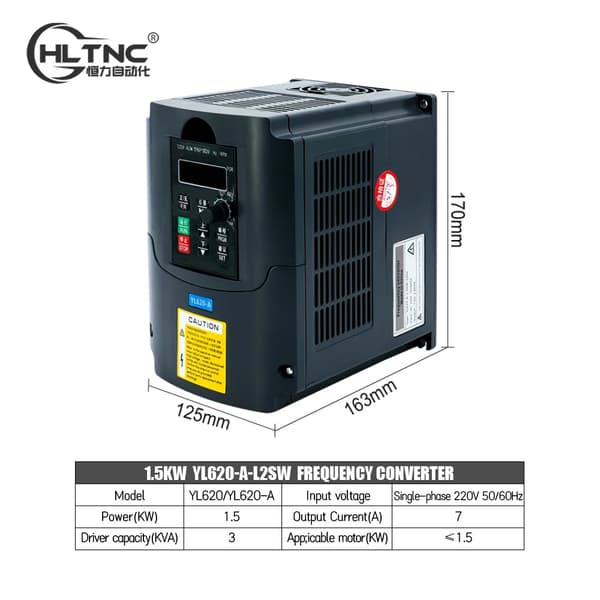 Frekvensomformer, 1,5 kW effekt, 400 Hz udgangsfrekvens,1,5 kW 220V