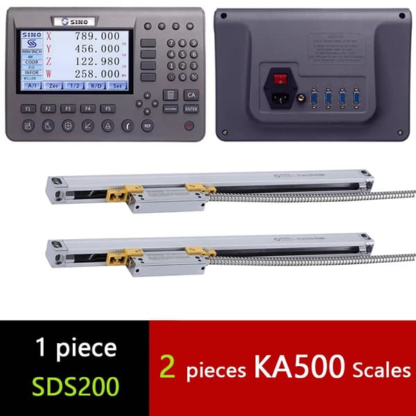 SINO SDS200 DRO-set, LCD-display, upp till 4 axlars kompatibilitet,DRO-2PCS KA500