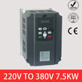 Miniatyrbild 2 av 2: Inverter, Öka AC-frekvensen, 1-fas till 3-fas konvertering,7.5KW(Svart), 1 fas 220V, 3 fas 380V