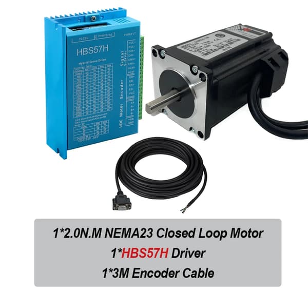 Nema23 Lukket Sløjfe Steppermotor, 2.0N Holdende Moment, 8mm Akseldiameter,2.0N HBS57H, 8 mm