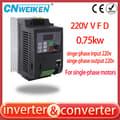 Pikkukuva 2 / 4: VFD-invertteri, yksivaiheinen 220V tulo, avoimen silmukan vektorinohjaus,Yksi 0,75 kW 1 hv