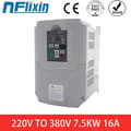 Miniatyrbillede 2 af 2: Variabel Frekvensomformer, 0,75KW til 11KW Effektområde, 1 Fase 220V Indgang,7.5KW, 3 fase 380V, 1 fase 220V