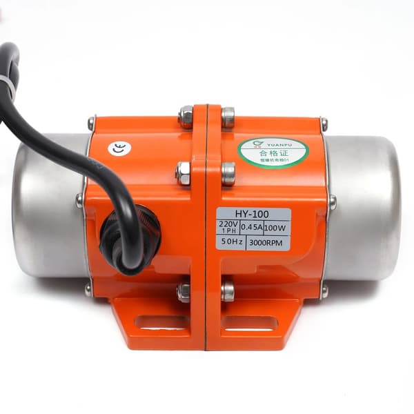Betonivärähtelymoottori, 3000 RPM nopeus, säädettävä eksentrinen lohko,1 vaihe 100W, EU