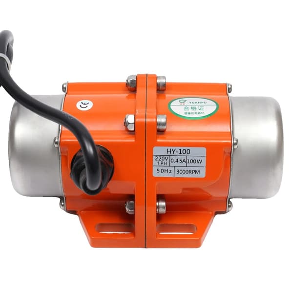 Betonivärähtelymoottori, 3000 RPM nopeus, säädettävä eksentrinen lohko,1 vaihe 100W, EU