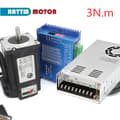 Miniatyrbillede 2 af 2: Nema 24 Lukket Sløjfe Servomotor Kit, 3N.m Moment, HSS60 Driver,Med strømforsyning