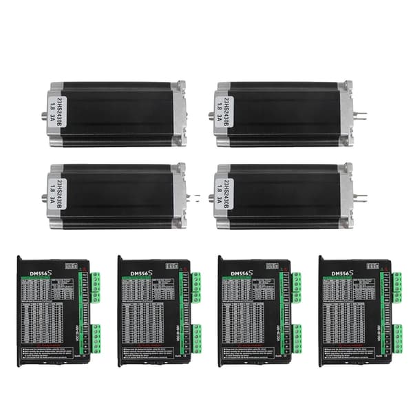 CNC Stegmotor Kit, 425 Oz-in Hållmoment, Hybrid Stegmotorteknik,4-axlig kit