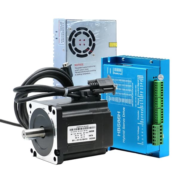 CNC Sluten Loop Stegmotor Kit, Höga Momentalternativ, Effektiv HBS86H Drivare,4,5 Nm, 14 mm