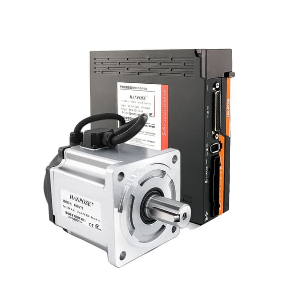 Servo motor drevkit, 750W effekt, 2,39N.m moment, 3000rpm hastighed,sølv, 80SS75-ASD275