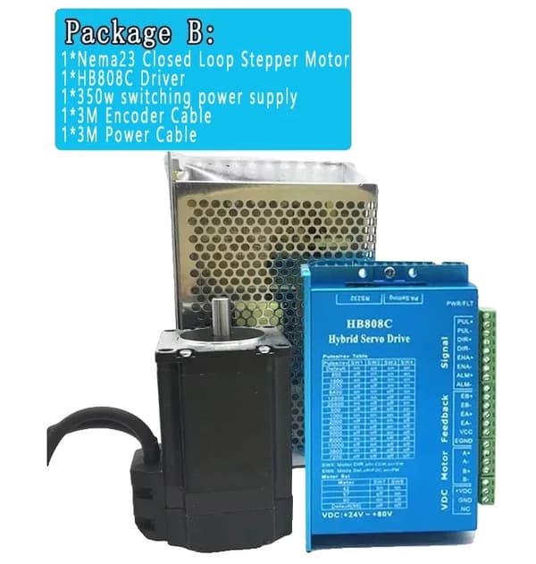 Stepper Motor, NEMA 23, 2-fase,Pakke B, 3Nm Motor