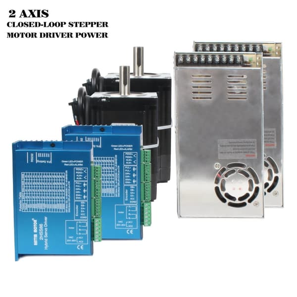 Lukket Sløjfe Stepper Motor Driver, 2 Faser, 400W Strømforsyning, Nema34 Kit,2 akser med strøm, 4.5N.m