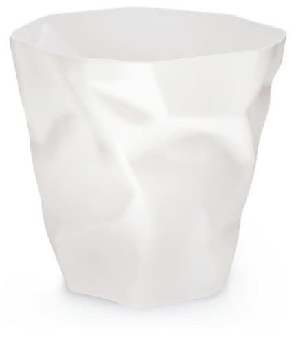 PLAST vit papperskorg