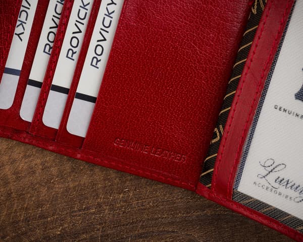 Etui til kort og dokumenter lavet af naturligt læder - Rovicky