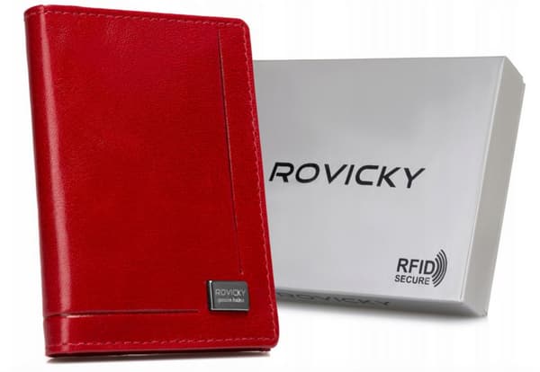 Etui til kort og dokumenter lavet af naturligt læder - Rovicky