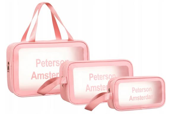 Kolmen vedenpitävän kosmetiikkapussin setti - Peterson