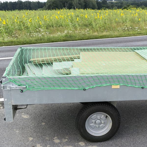 Lastnät för Släp - Relaxdays - 10017178 - Grön - Elastisk - 2x3m uttöjbart till 3,8x4,2m