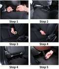 Pikkukuva 6 / 6: Lollanda Car Storage PU Nahka – kokoontaitettava pöytä, 8 taskua, beige/ruskea, takaistuimille ja perhematkoille