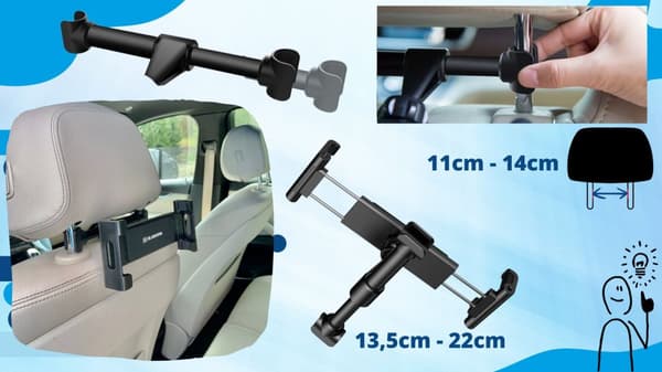 AUTOTELINE Niskatukeen Tabletille 4.7-13