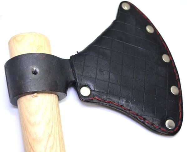 Protective Axe-sheat - fitts cold steel norse hawk - 100% handmade in Sweden - Swedish vegtan leather