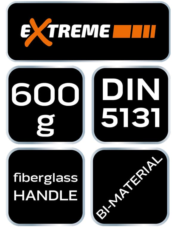 600g økse, glasfiberskaft