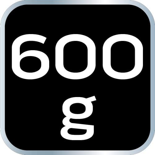 600g økse, glasfiberskaft