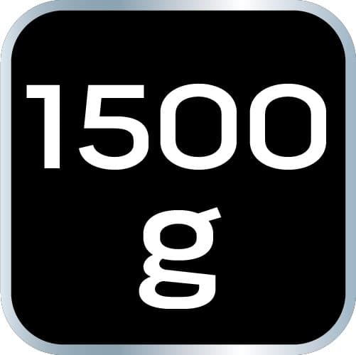 Økse 1500g, glasfiberskaft
