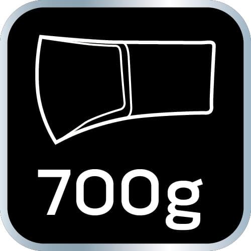 Økse 950g, hoved 700g, fiberskaft, 17,5"