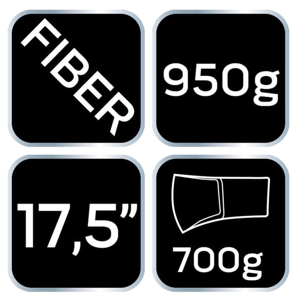 Økse 950g, hoved 700g, fiberskaft, 17,5"