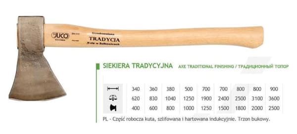 JUCO TRADITIONAL ØXE 1,80kg