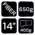 Miniatyrbillede 1 af 2: Økse 650g, numse 400g, fiberskaft, 14"