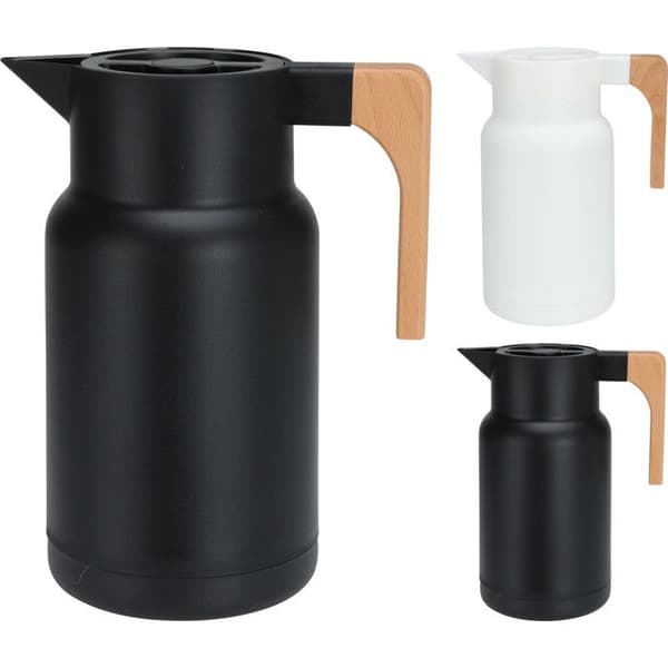 CARAFFA/BROCCA TERMISK MED TRÄHANDTAG ASSORTERADE FÄRGER
