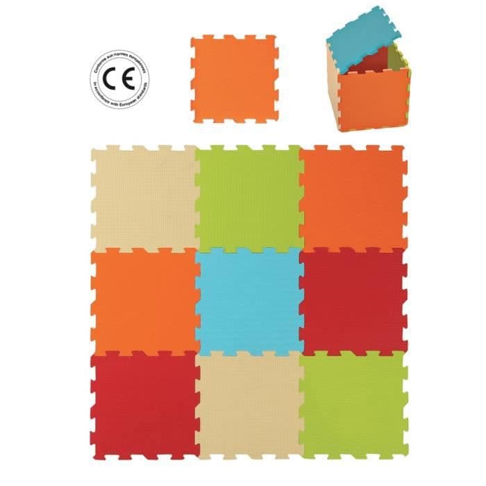 LUDI Vanliga skumplattor - 90 x 90 cm