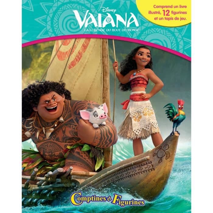 DISNEY VAIANA 10 figurer og en spillemåtte - 10 sider indbundet bog - Phidal Editions