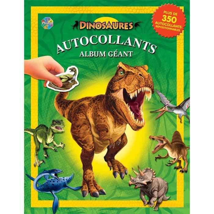 DINOSAURES Album klistermærke - Album klistermærke 84 sider - Udgaver Phidal