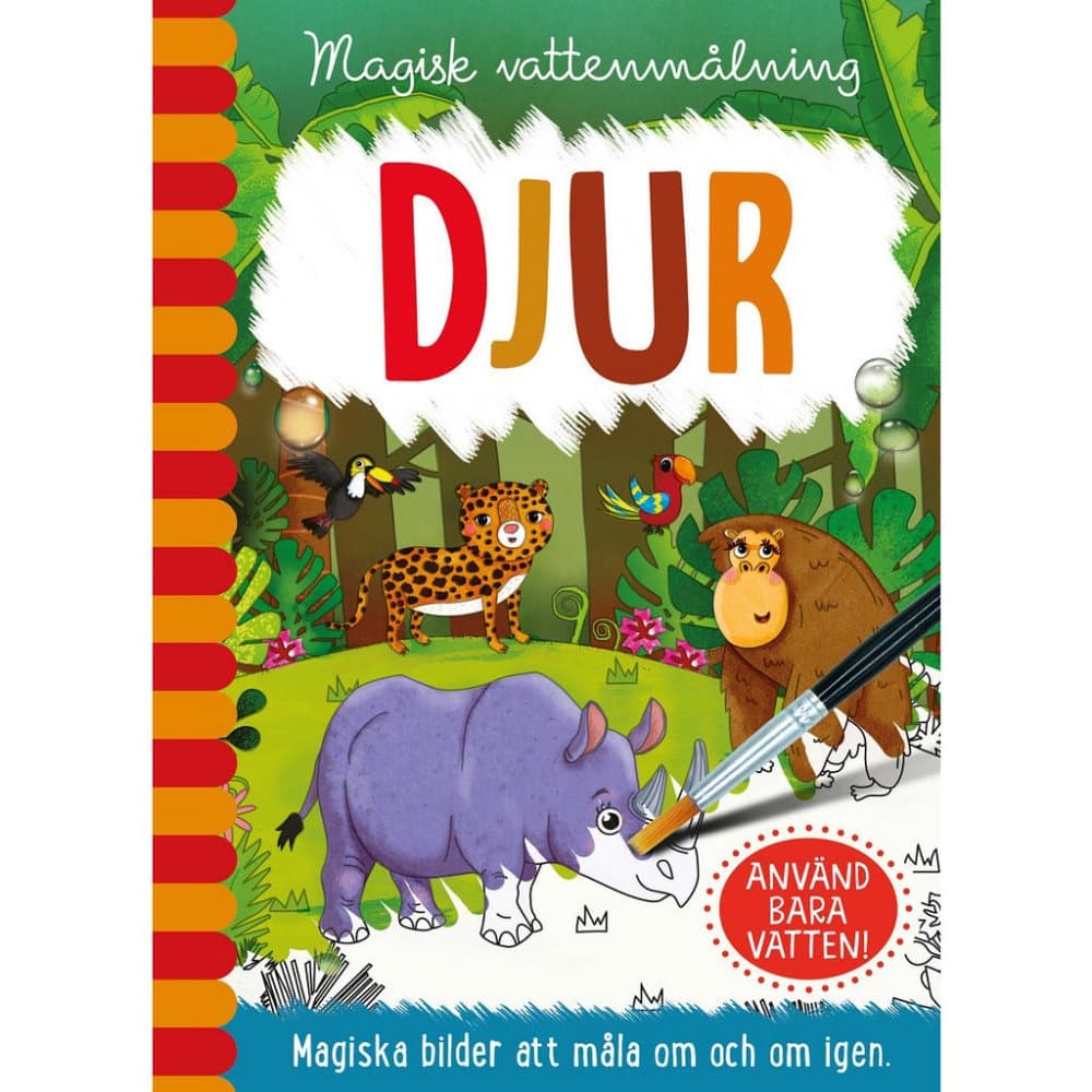 Magisk vattenmålning djur