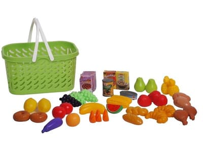 Shopping Korg Leksaksmat Leka Affär 40 st JH Shopping Basket
