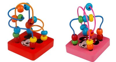 Disney Wood Mickey / Minnie Bead Maze 2 asst. CDU- Labyrint