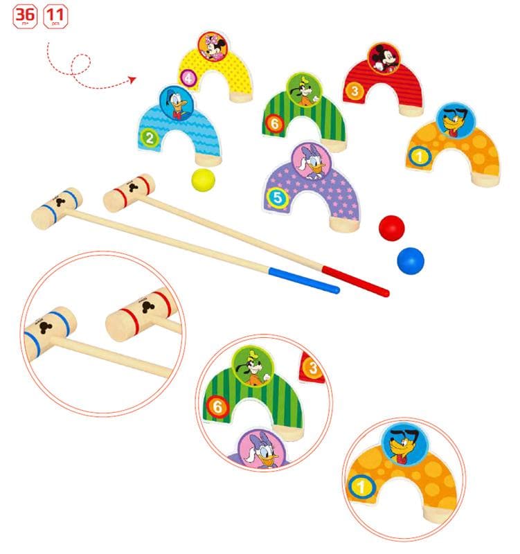 DISNEY WOOD Mickey Croquet- Cricketspel