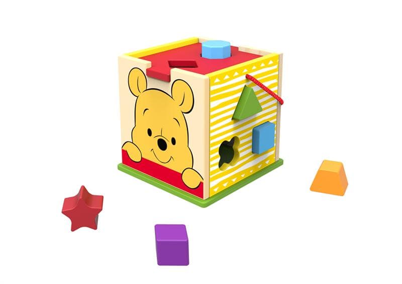 Disney Wood Winnie Shape Sorter- Låda med färg och form